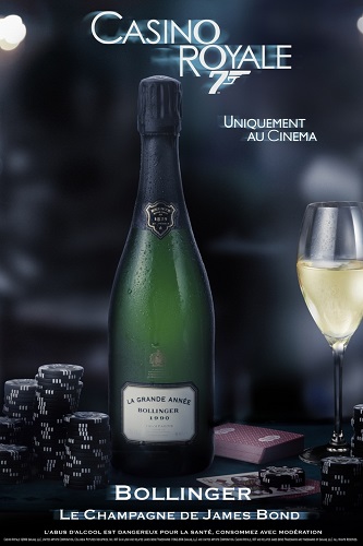 为贺喜《007：幽灵党》的到来，堡林爵推召盘级年份香槟